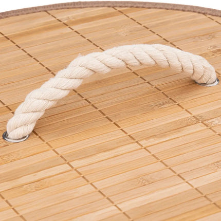Wasmand van bamboe - 48 liter - 35 x 50 cm - met deksel