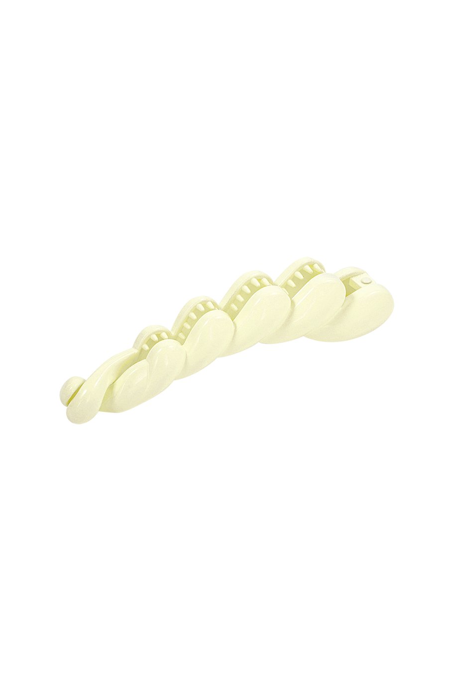 Haarclip crème wit in vlechtdesign – 12 cm, licht polycarbonaat