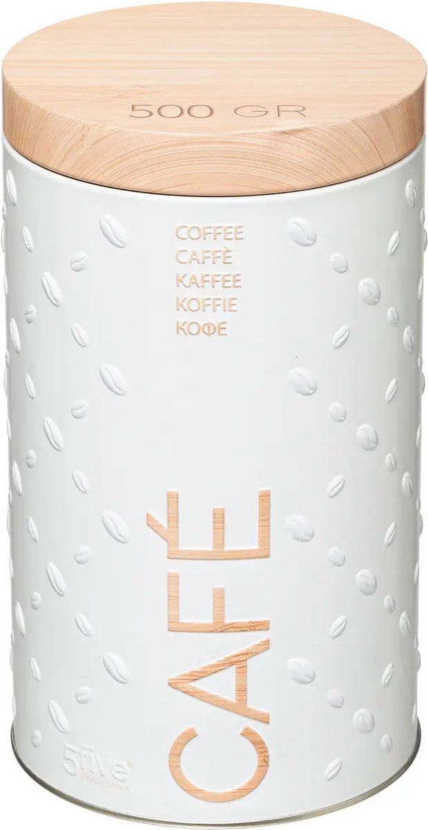 5Five Kaffee-Vorratsdose / Aufbewahrungsdose - Metall - 19 x 11 cm - 500 Gramm