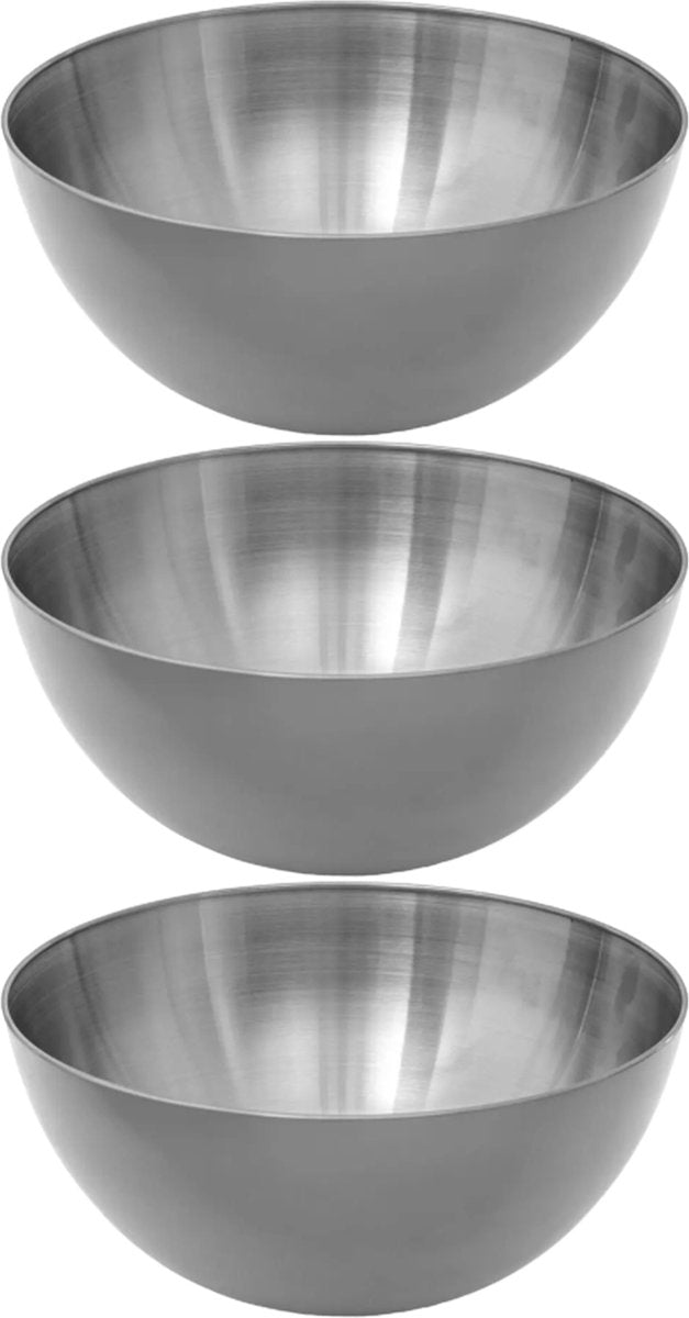 Secret de Gourmet - Slakom / serveer schalen - set 3x - RVS - D24 cm