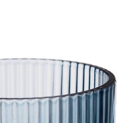 Set van 6 glazen van Geribbeld Glas, 260 ml