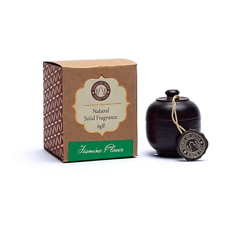 Jasmine scented cream in a rosewood jar