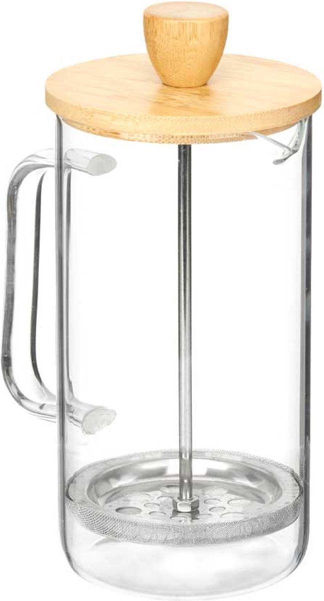 Teapot 600 ml Natural Bamboo Borosilicate Glass