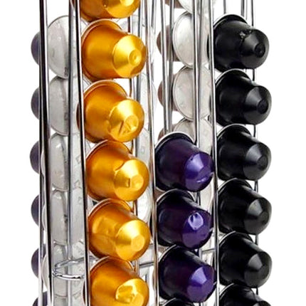 RVS Nespresso Capsule houder van metaal voor 48 cups - Dispenser en Standaard