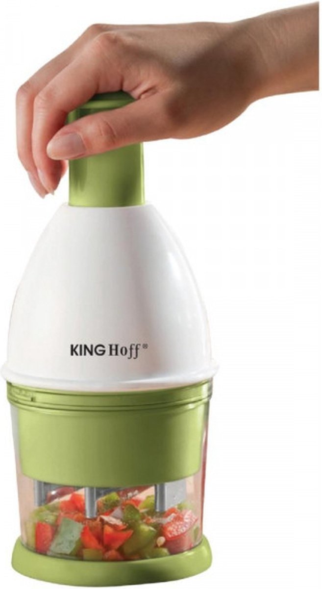 Groentesnijder en fruitsnijder van RVS – hakker met groene greep