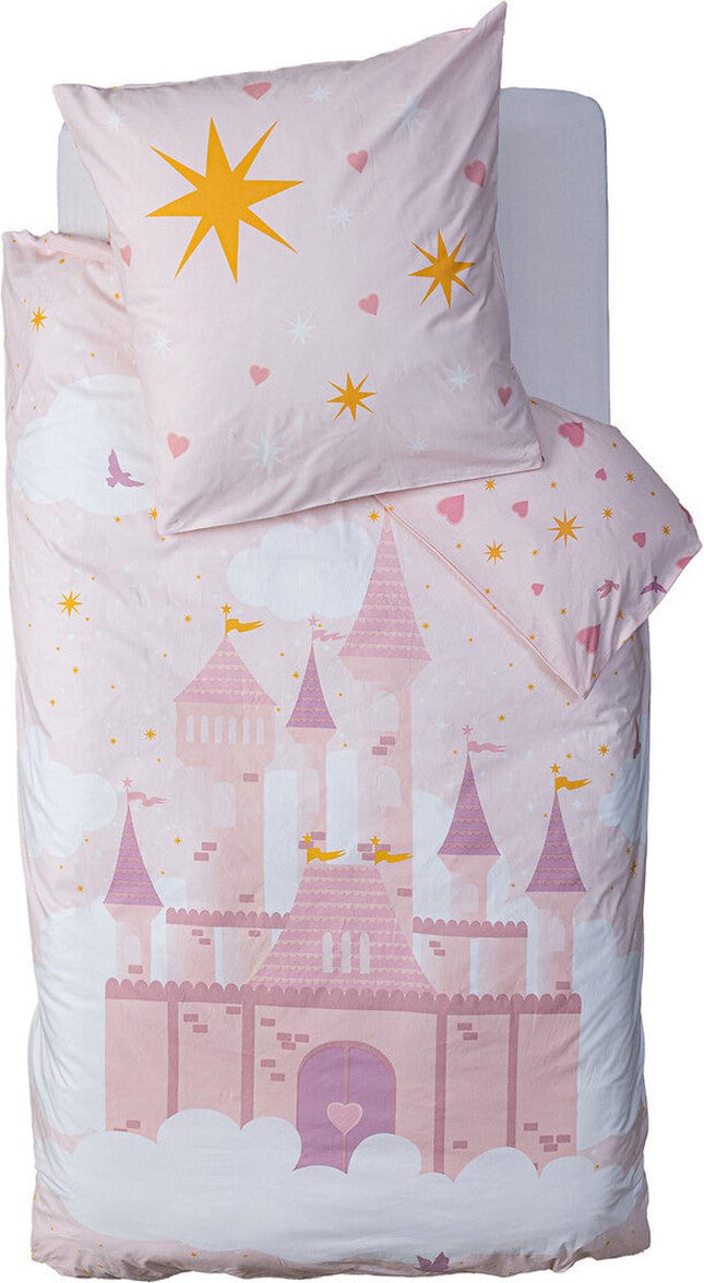 Atmosphera Kids Dekbedovertrek set met 1 kussensloop 140x200cm/65x65cm Kasteel