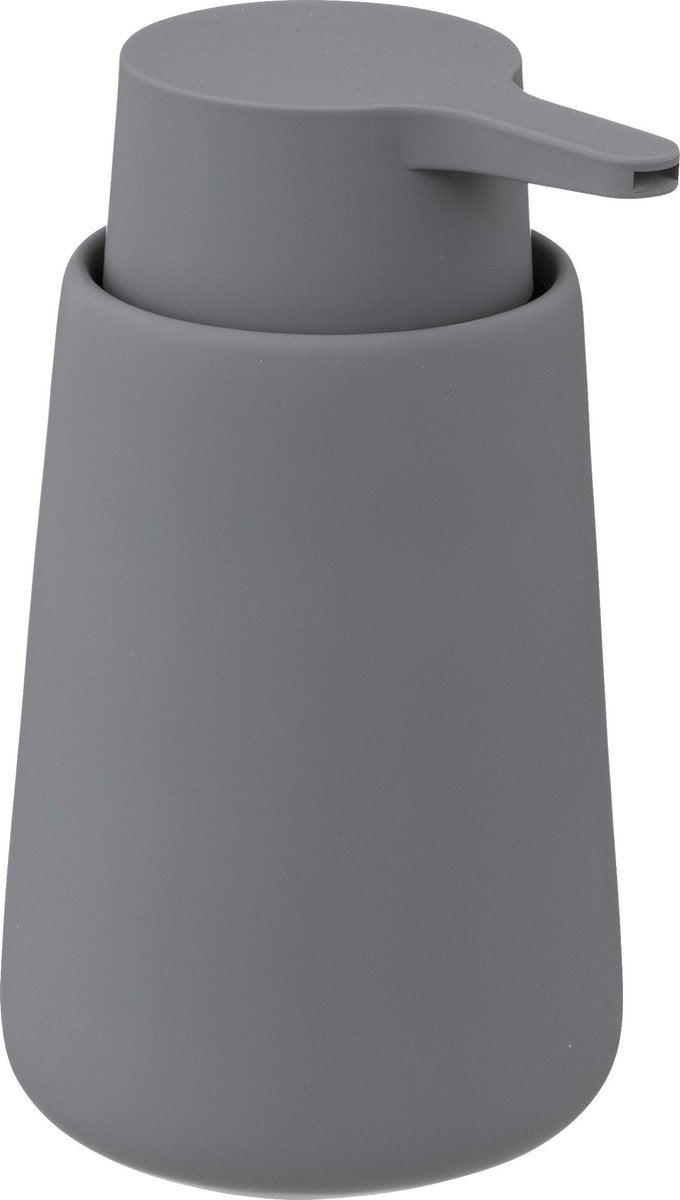 5Five keramiek zeeppompje grijs – zeepdispenser van gres, 250 ml