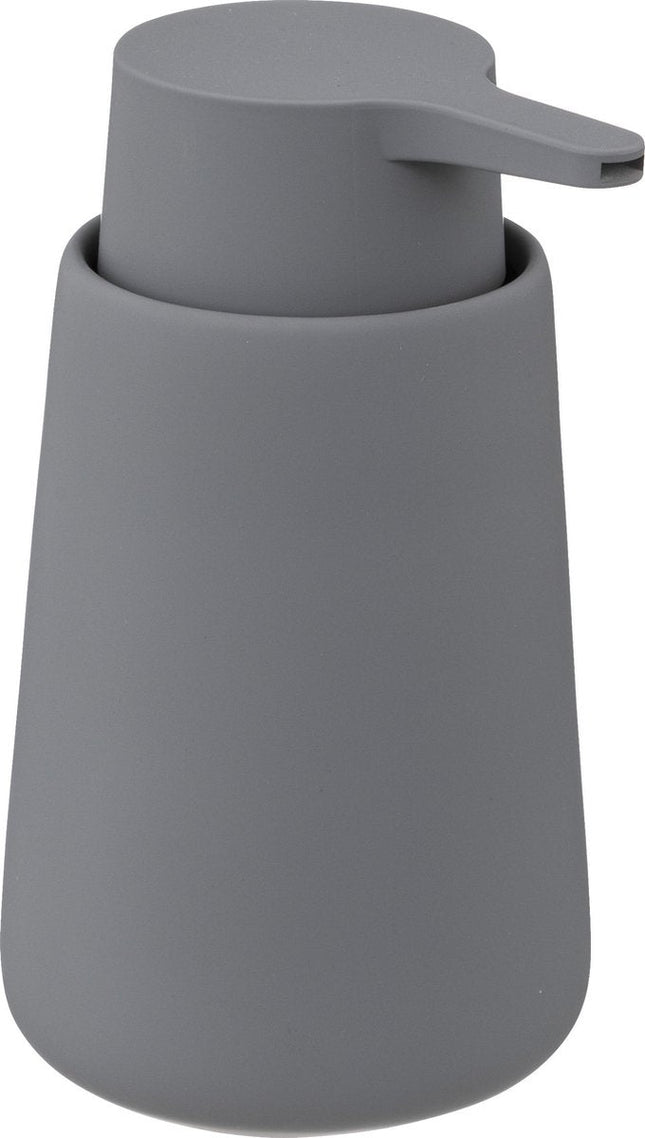 5Five Zeeppompje/zeepdispenser van keramiek - grijs - 250 ml