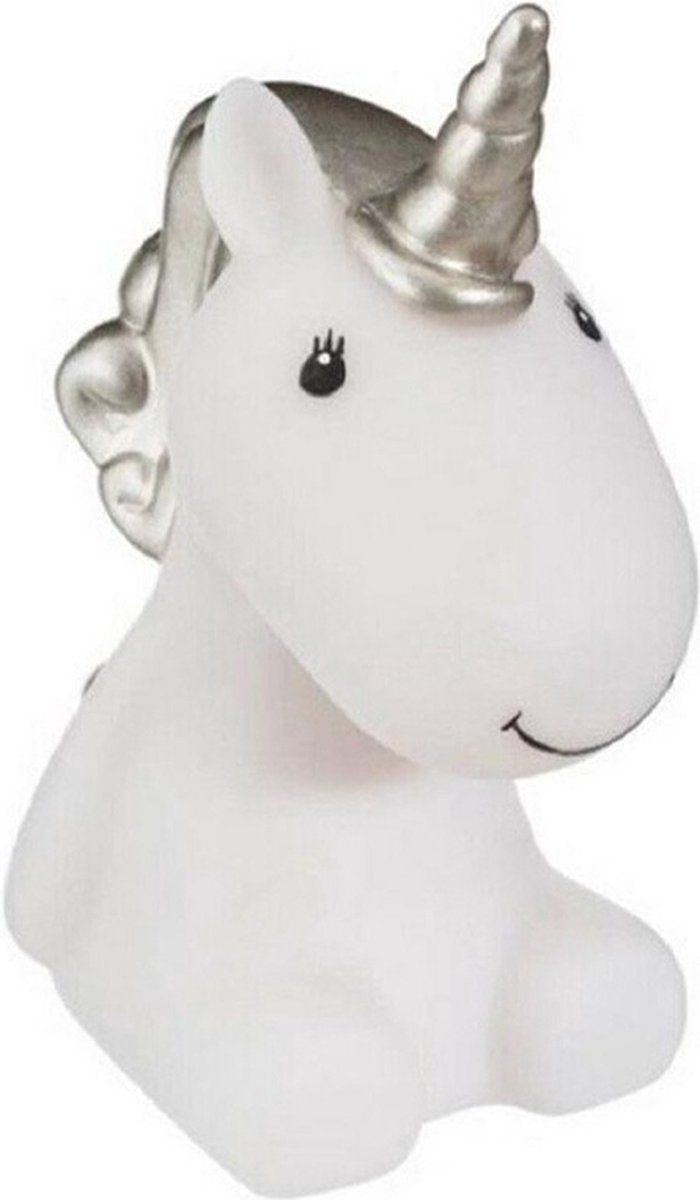 Atmosphera LED-Nachtlicht - Einhorn - silber - Kunststoff - 12 x 7 x 13,5 cm - Kinderzimmer