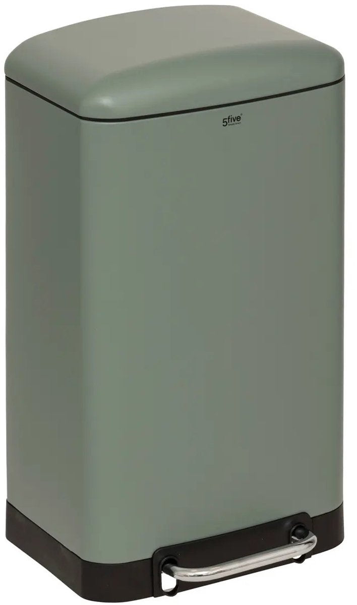 5Five Mülleimer/Tretmülleimer - grün - Metall - 30 Liter - 34 x 32 x 61 cm - Küche
