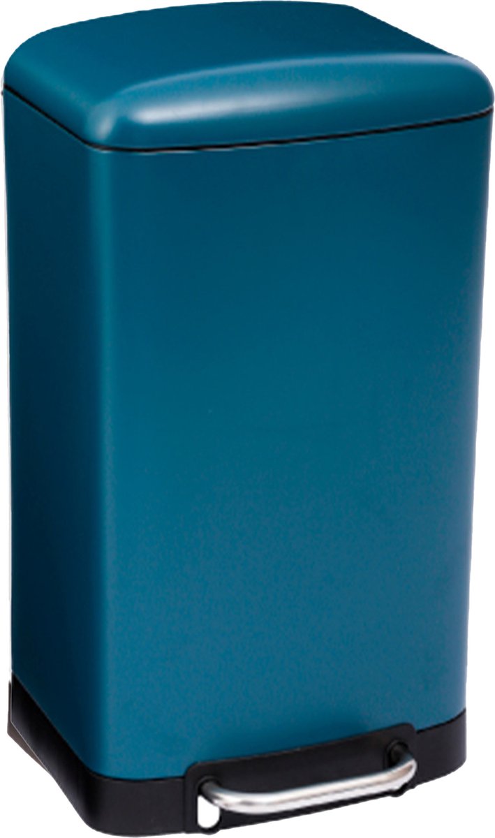 5Five Waste bin/pedal bin - blue - metal - 30 litres - 34 x 32 x 61 cm - kitchen