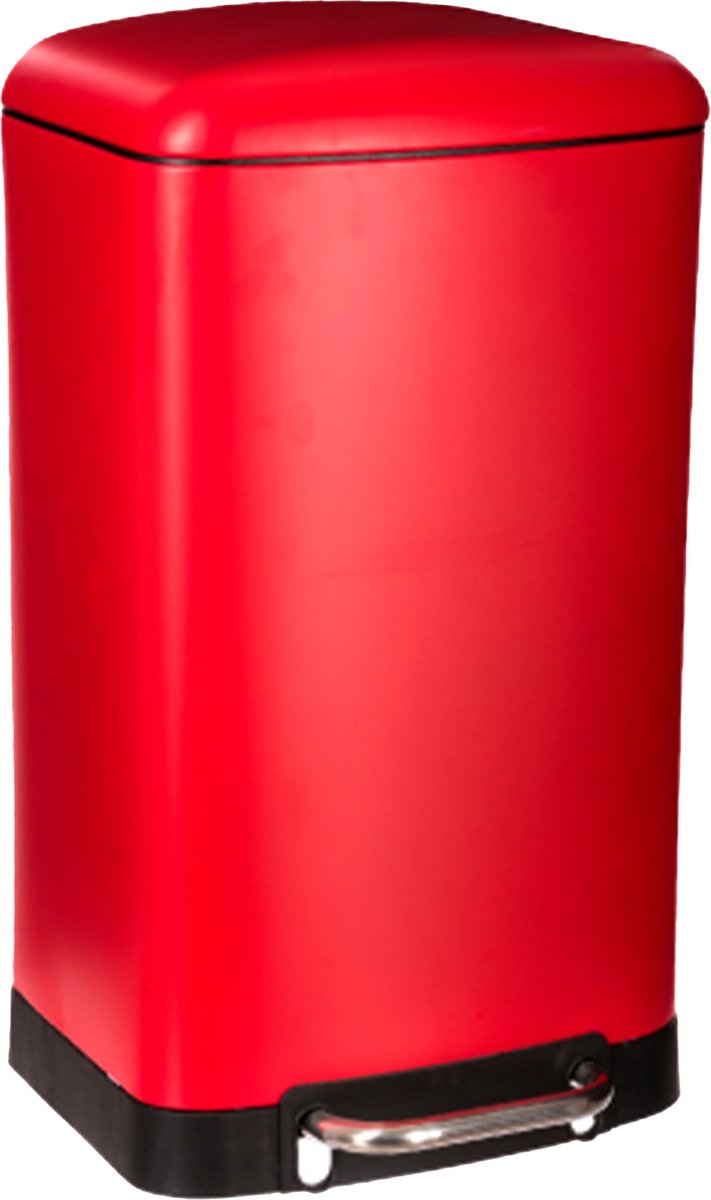 5Five Treteimer Mülleimer - rot - 30 L - 34 x 32 x 61 cm