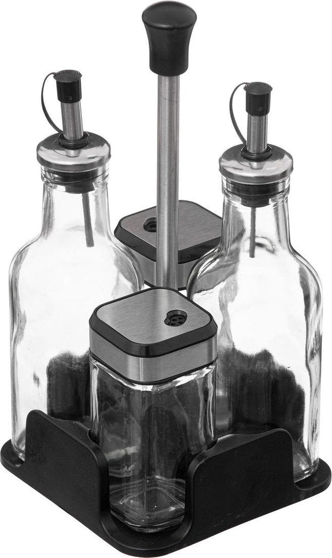 Glazen kruidenset 4 stuks - Zwart