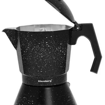 Klausberg KB7161 Espressomaker - Zwart Marmer Design (12 Kopjes) - Geschikt voor alle warmtebronnen