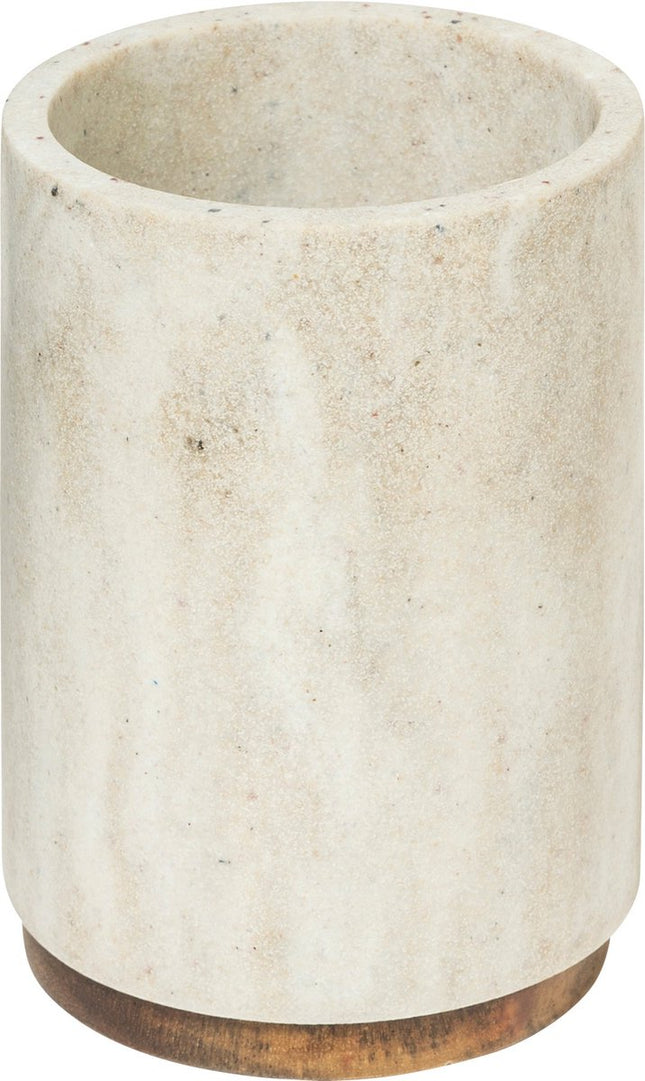 5Five Como Tandenborstelhouder - Marmereffect - Ø7xH11cm - Beige