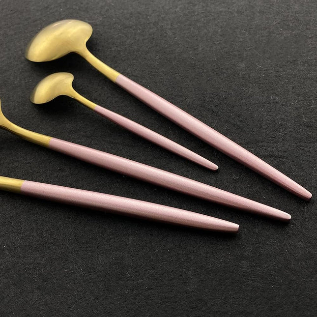 Bestekset Roze Gouden Roestvrij Staal (8 Pcs)