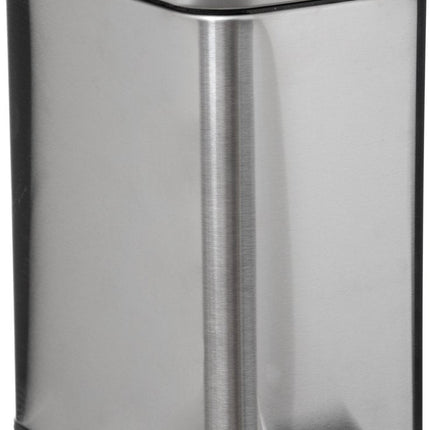 5Five - Prullenbak/pedaalemmer zilver rvs metaal 5 liter - 14x29x30 cm