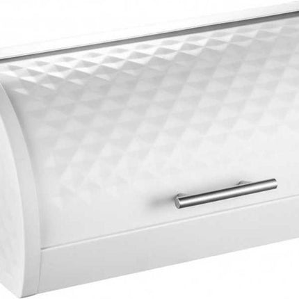 Stalen broodtrommel - wit - diamond