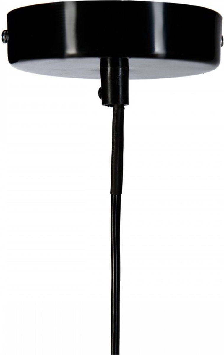 Schwarze Metall-Hängelampe mit Draht - D 25 cm