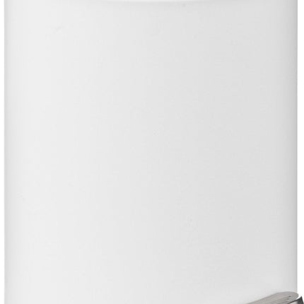 5Five Pedaalemmer - wit - metaal - 3L - 23 cm - soft close - voor badkamer en toilet