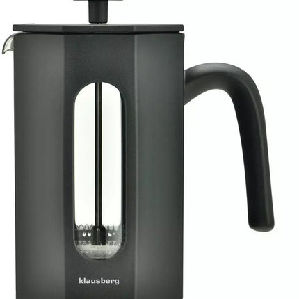 Klausberg KB7678 Piston Coffee & Tea Brewer - 0.80L - RVS & Boro-glas - Octagonaal Design - Veilig & Afwasmachinebestendig
