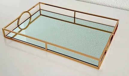 Spiegeldienblad vierkant goud klein