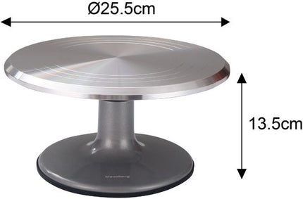 Klausberg 7771 - Roterende etagere - staal - 25 cm - Taarthouder - Taartplateau