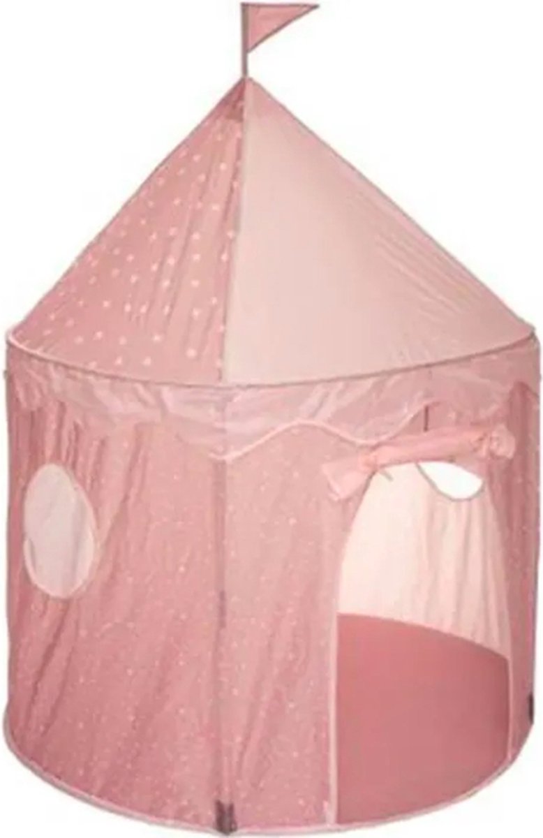 Atmosphera speeltent kasteel roze – pop-up tent, 135 cm hoog, met opbergtas