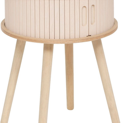Atmosphera Nysos Nachtkastje met 2 deuren - Ø40xH54cm - Beige
