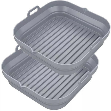 KLAUSBERG - 2-delige Siliconen Airfryer Bakvorm Set - Herbruikbaar en Hittebestendig tot 230°C - Geschikt voor Airfryer, Oven en Magnetron