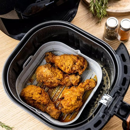 KLAUSBERG - 2-delige Siliconen Airfryer Bakvorm Set - Herbruikbaar en Hittebestendig tot 230°C - Geschikt voor Airfryer, Oven en Magnetron