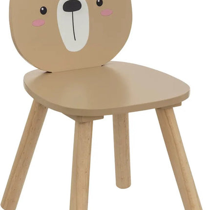 Atmosphera Kids Teddybeer kinderstoel - 27x27x46cm - Beige