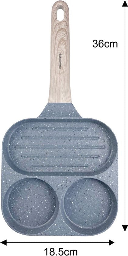 Klausberg 7817 - Pan for Eggs - Burgers - Pancakes - Grey - Non-stick pan