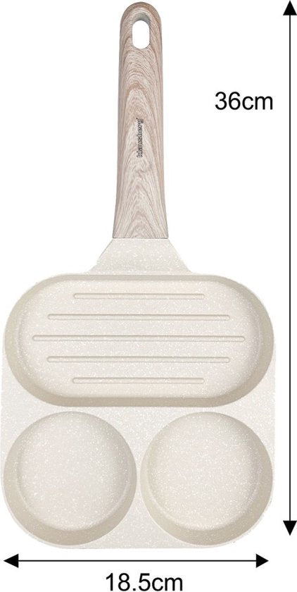 Klausberg 7818 - pan voor Eieren - burgers - pannenkoeken - Creme - Anti-aanbakpan