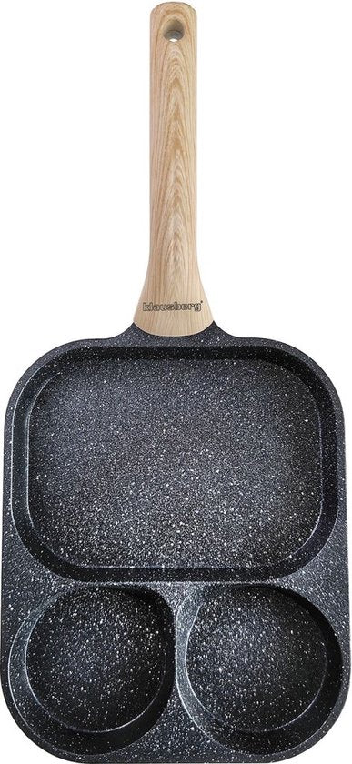 Klausberg 7827 - Pan voor Eieren - burgers - pannenkoeken - Zwart - Anti-aanbakpan