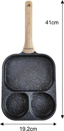 Klausberg 7827 - Pan voor Eieren - burgers - pannenkoeken - Zwart - Anti-aanbakpan