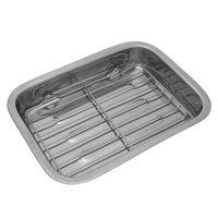 Kinghoff 1376 - Braadblik, Bakplaat met Grill Rooster - 31 x 22 x 5.5 cm