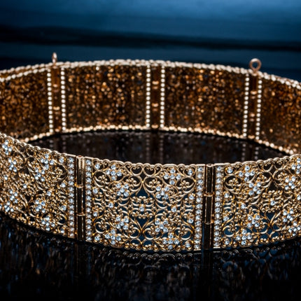 Gouden riem recht model smal
