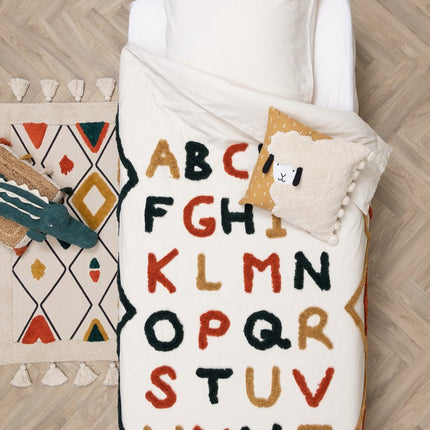 Atmosphera Kids Dekbedovertrek set met 1 kussensloop 140x200cm/65x65cm ABC