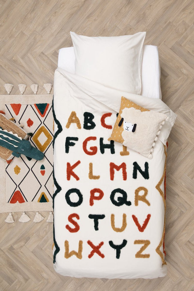 Atmosphera Kids Dekbedovertrek set met 1 kussensloop 140x200cm/65x65cm ABC
