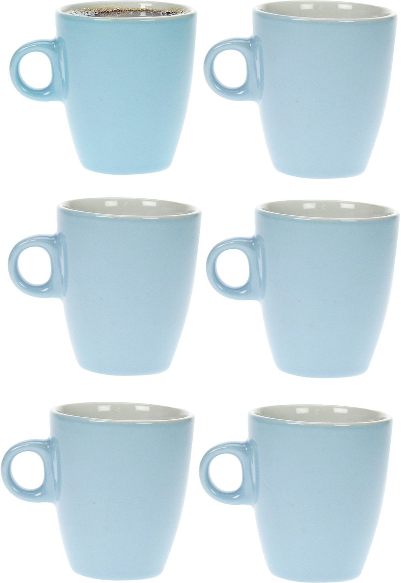 Cosy & Trendy Vicky Beker - 19 cl - Ø 7 cm x 8,5 cm - Lichtblauw - Set-6