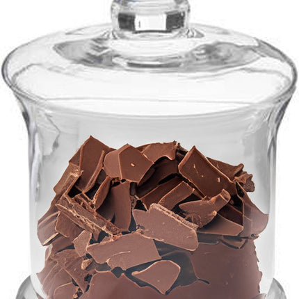 Voorraadpot/koektrommel glas met deksel - 1 liter - Koektrommels/bonbonnieres