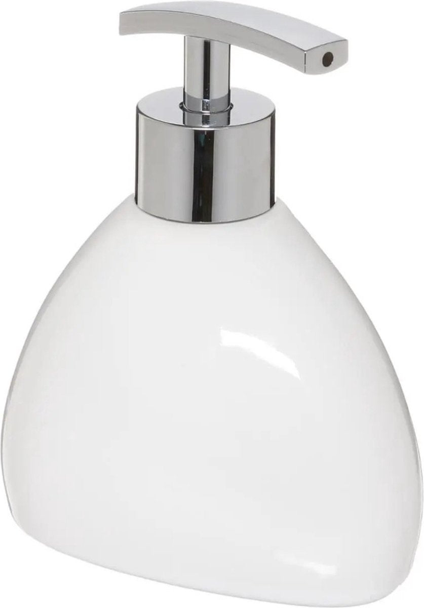 5Five - WC- / Toilettenbürste mit Halter - weiß - Seifenspender 300 ml