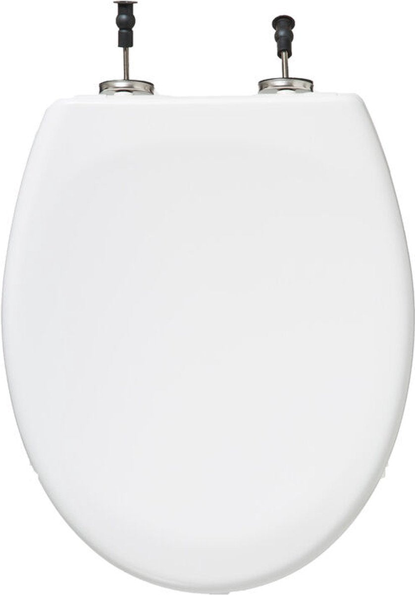 Duroplast WC-Sitz Edelstahl weiß