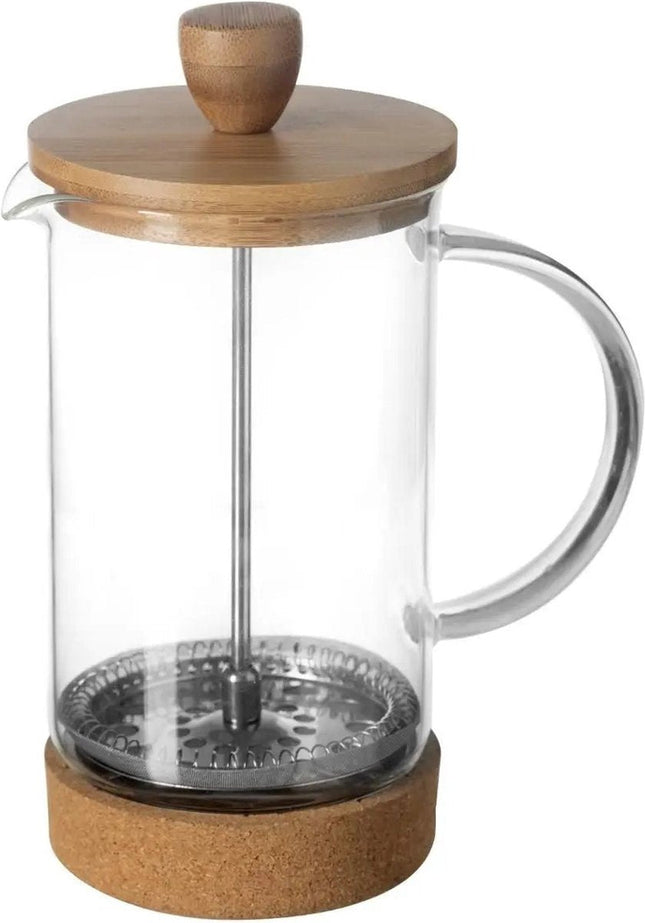 Secret de Gourmet French press cafetiere - Pistonmaker - glas/bamboe - 600 ml