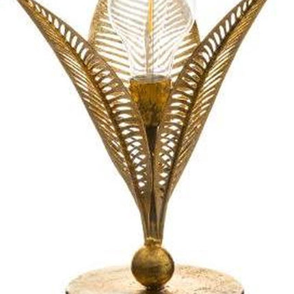 Atmosphera lamp goud blad - Tafellamp - Nachtlamp - Art deco lamp - H24.5