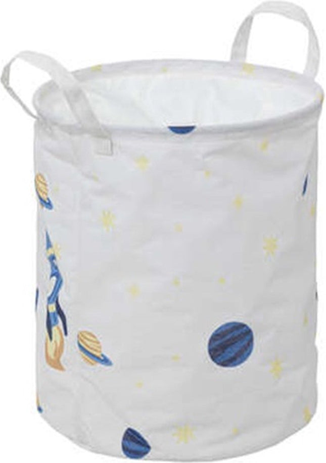 Atmosphera Kids Opbergmand/Wasmand Ruimte - Ø32x40cm - Wit
