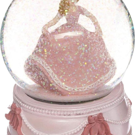 Sneeuwbol met muziek 'Prinses' - Roze 14x14x10cm