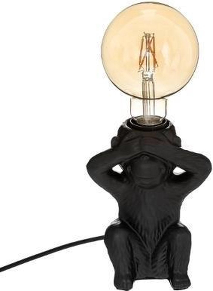 Monkey Lamp - 17 cm High - Black - Table Lamp - Modern