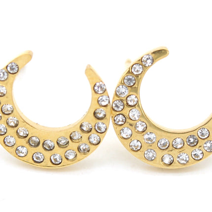 Oorbellen Moon with crystals